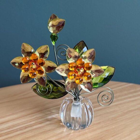 6 Ganz Crystal Creations Acrylic Suncatcher Place Card Holders Floral Butterfly - Picture 4 of 10